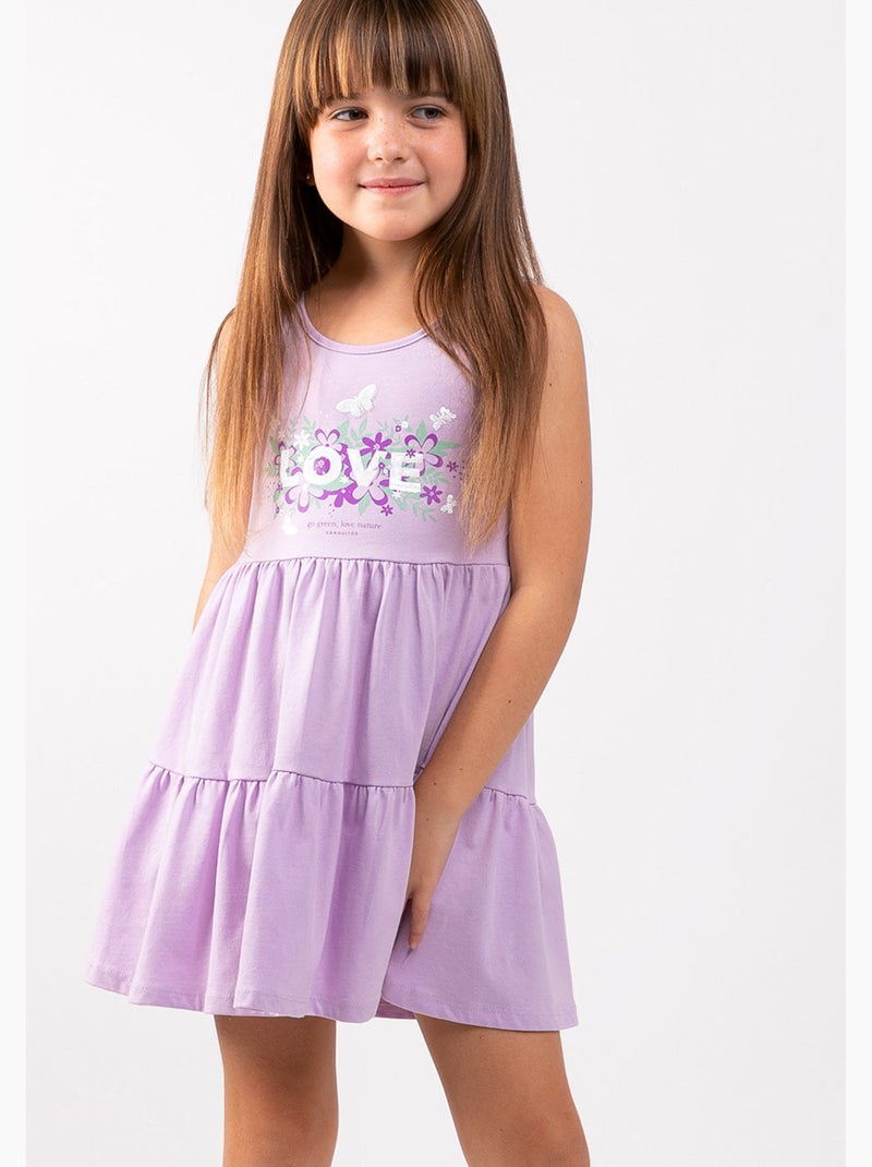 Vestido conguitos Malva lilás - Kiabi