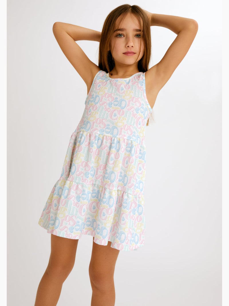 Vestido conguitos multi logo Multicolorido - Kiabi