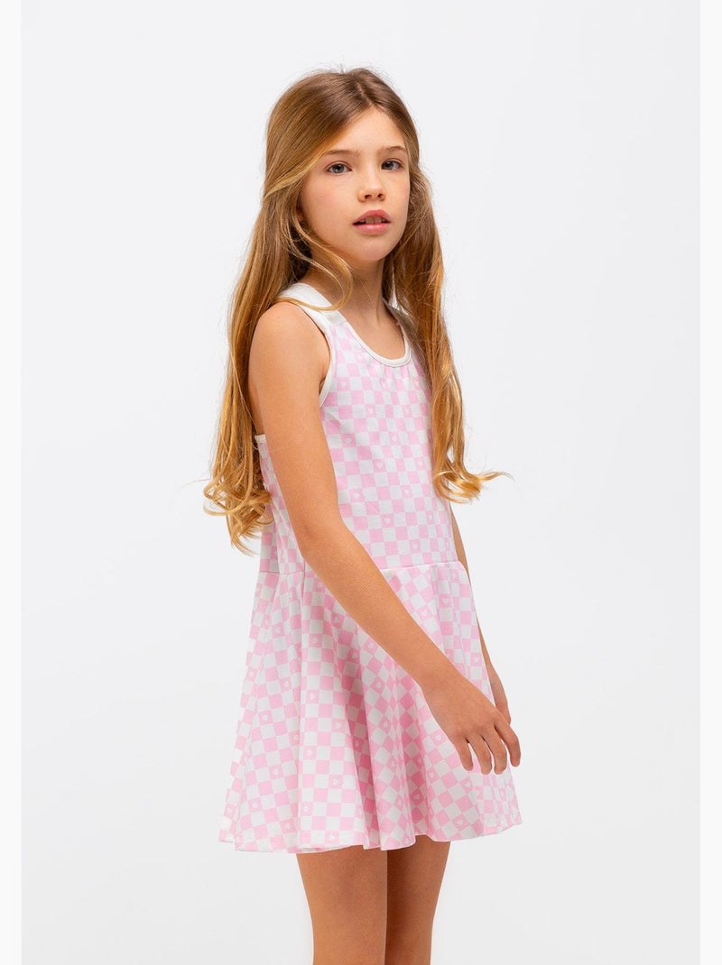 Vestido conguitos Rosa - Kiabi