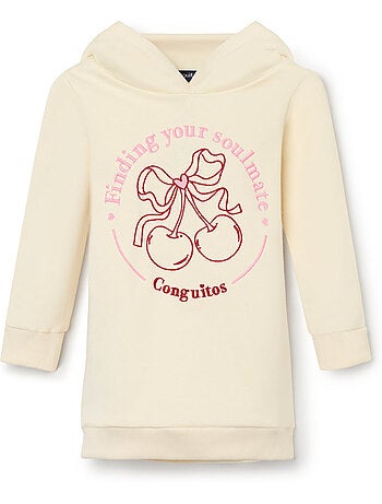 Vestido conguitos sudadera con capucha cherries