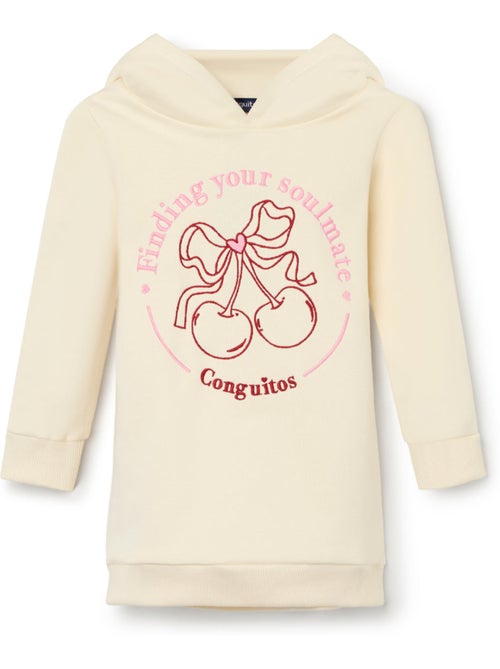 Vestido conguitos sudadera con  capucha cherries - Kiabi