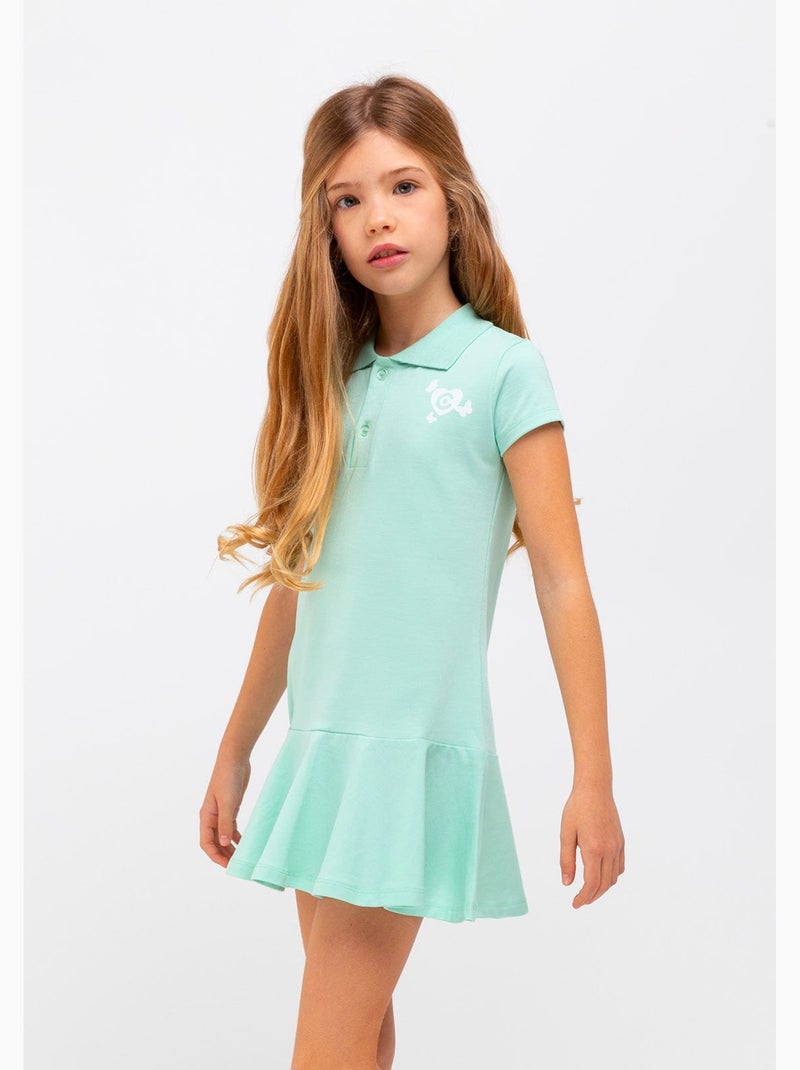 Vestido conguitos Verde claro - Kiabi
