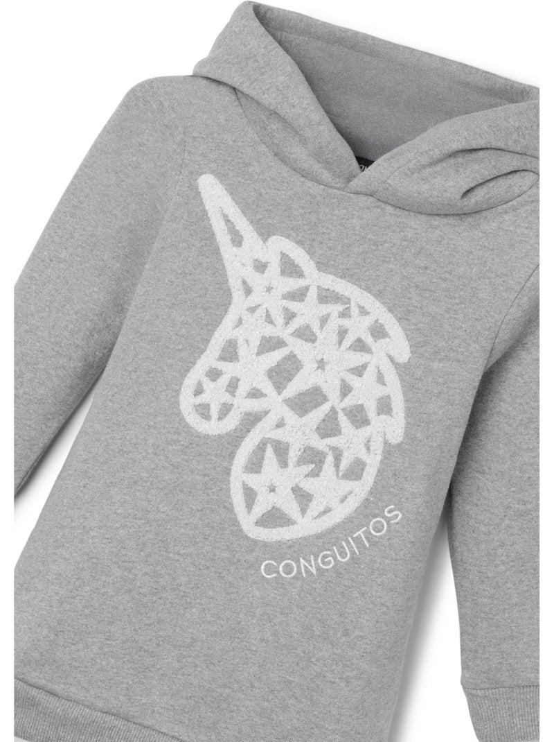 Vestido conguitos vestido sudadera con capucha Cinza-cinza - Kiabi
