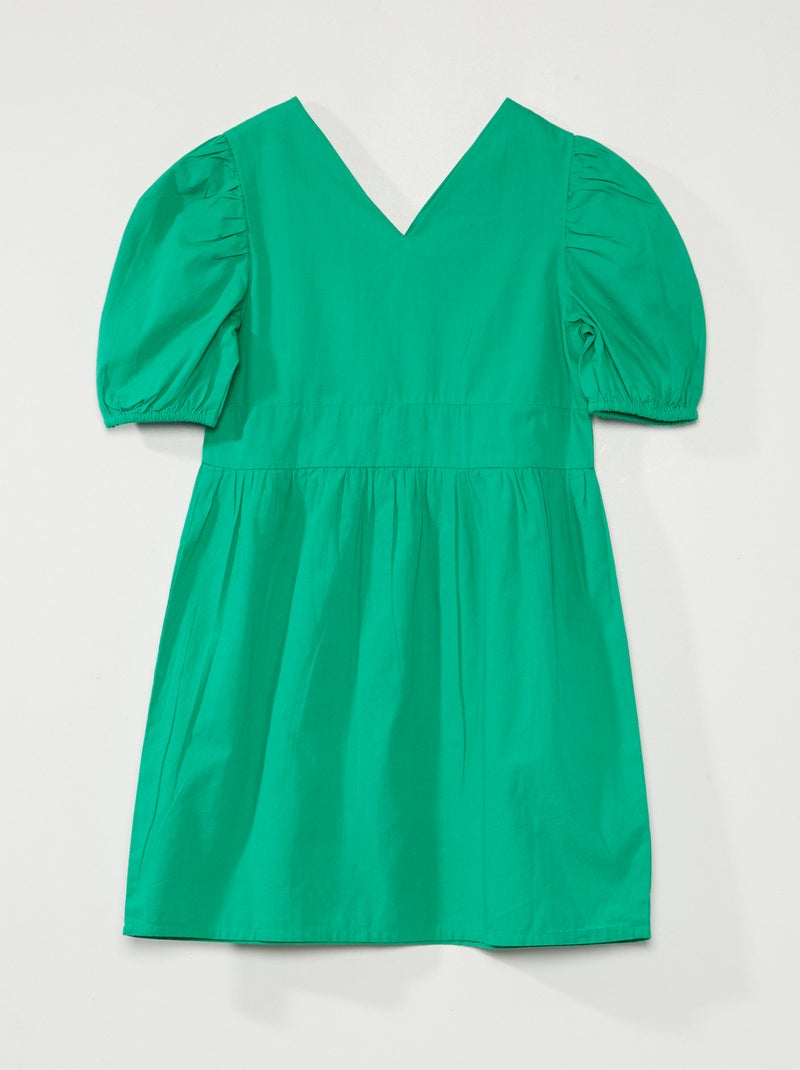 Vestido corrente e trama VERDE - Kiabi
