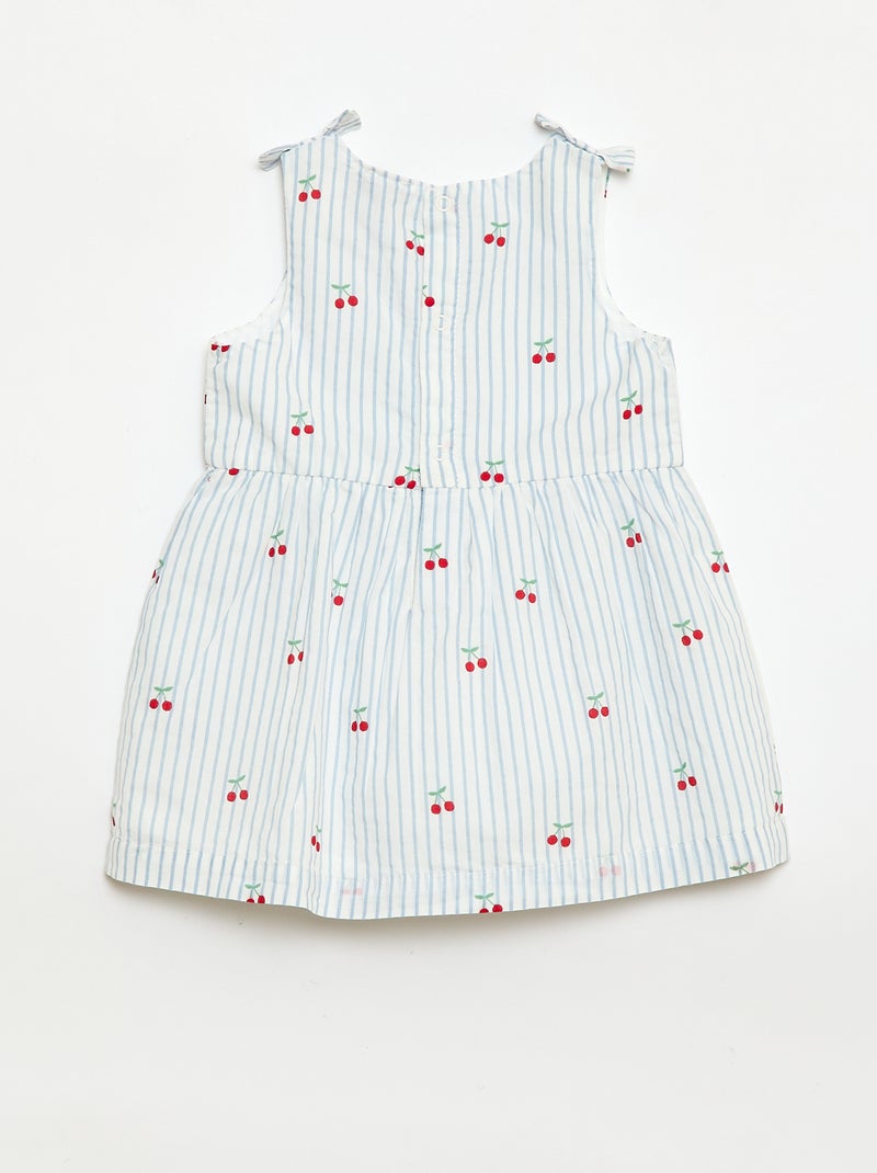 Vestido corte evasé sem mangas Branco - Kiabi