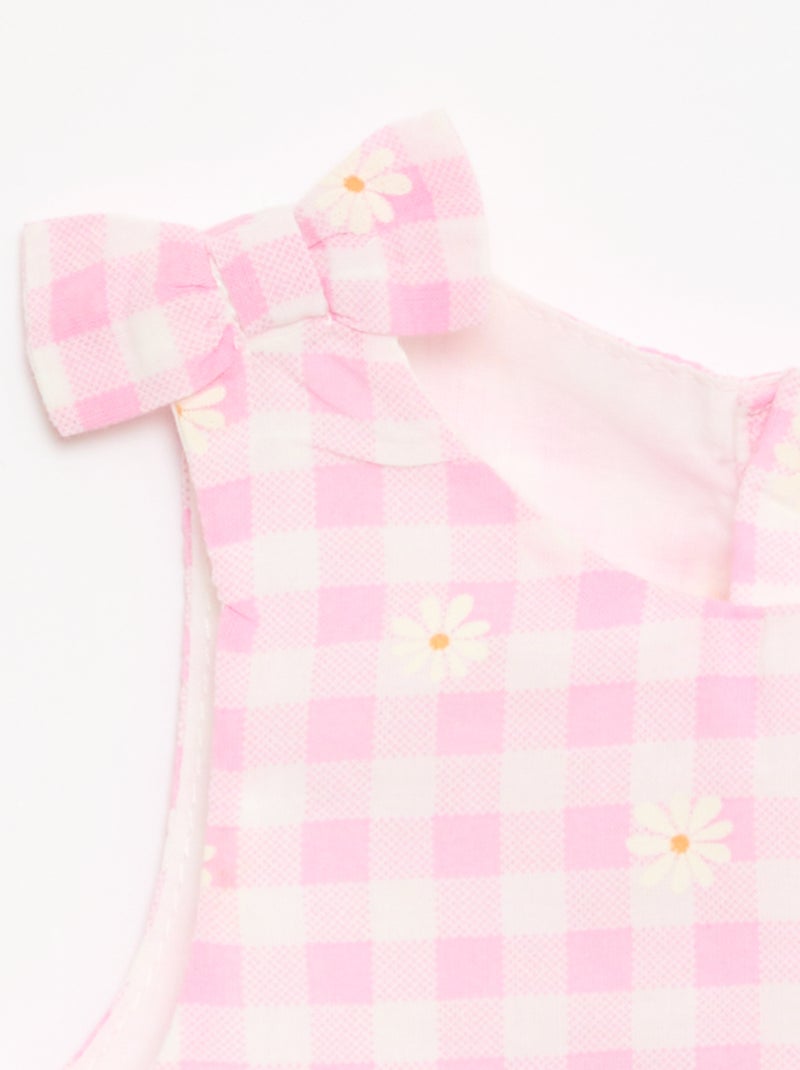 Vestido corte evasé sem mangas Rosa - Kiabi