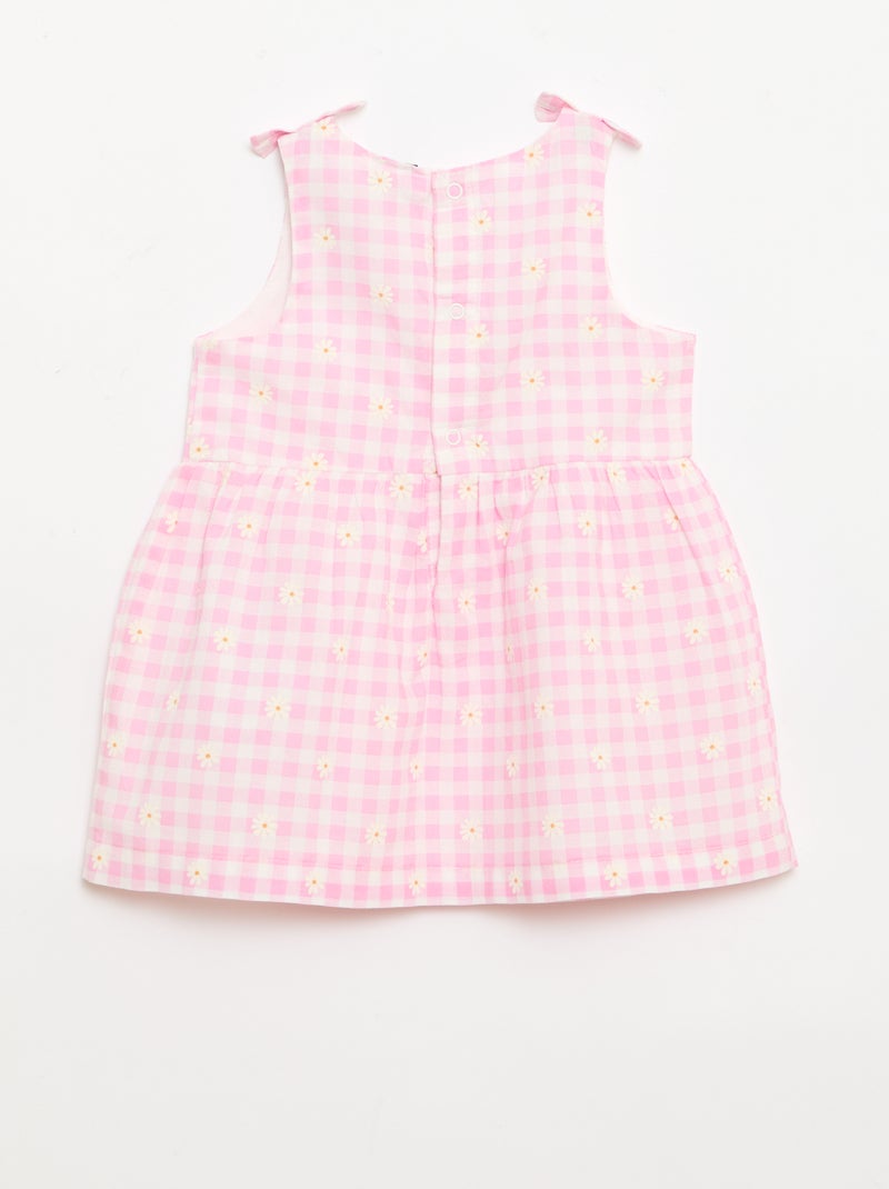 Vestido corte evasé sem mangas Rosa - Kiabi