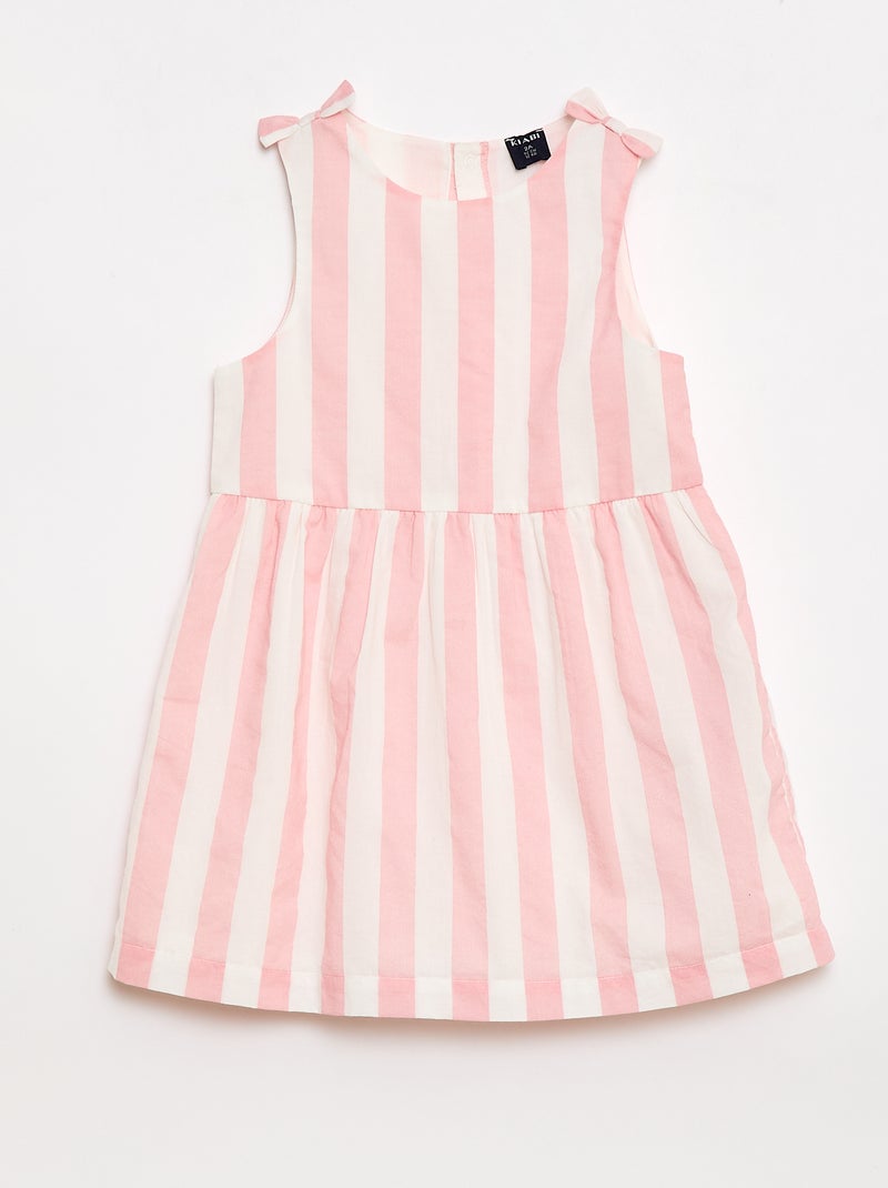 Vestido corte evasé sem mangas Rosa - Kiabi
