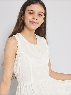 Vestido crepe a ponto cheio - Kiabi