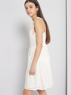 Vestido crepe a ponto cheio - Kiabi