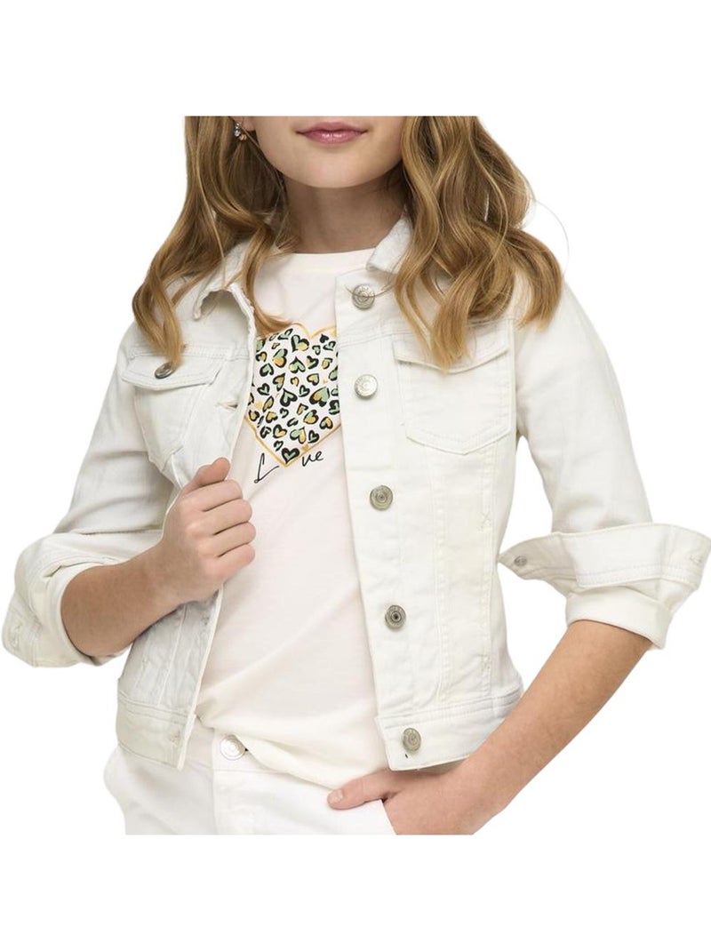 Vestido Cru para Menina Kids ONLY Kogsara Ecru - Kiabi