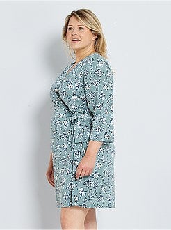 Vestido cruzado florido - Kiabi