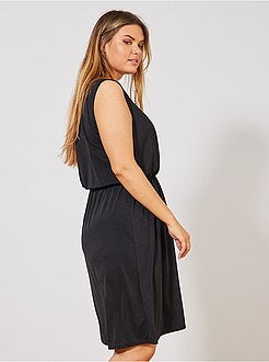 Vestido cruzado fluido - Kiabi