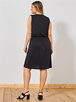 Vestido cruzado fluido - Kiabi