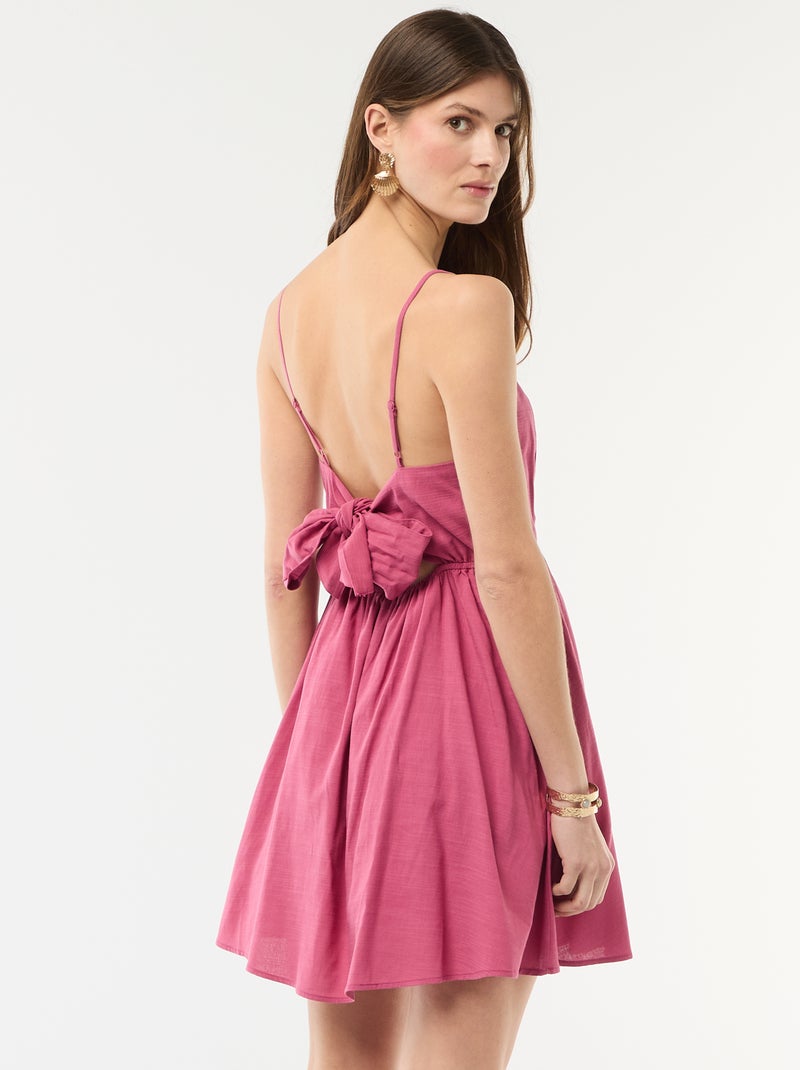 Vestido curto alças finas Violeta - Kiabi