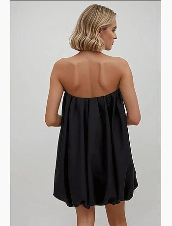 Vestido curto balão sem alças hiccup
