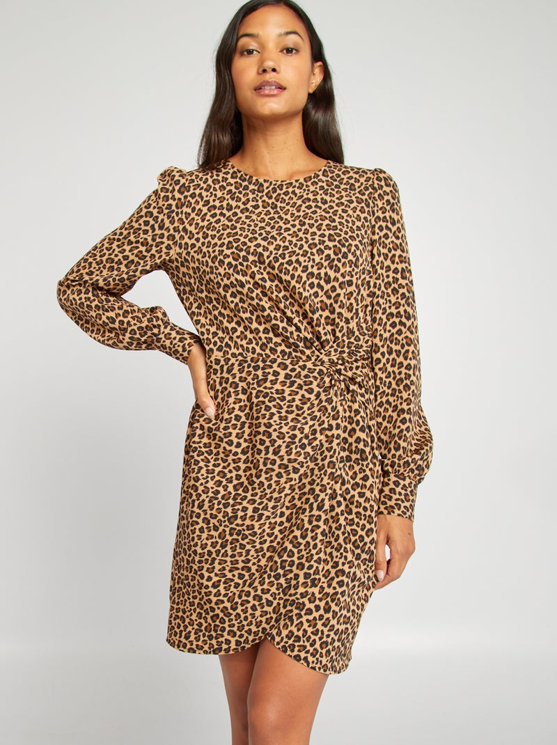 Vestido curto BEGE - Kiabi
