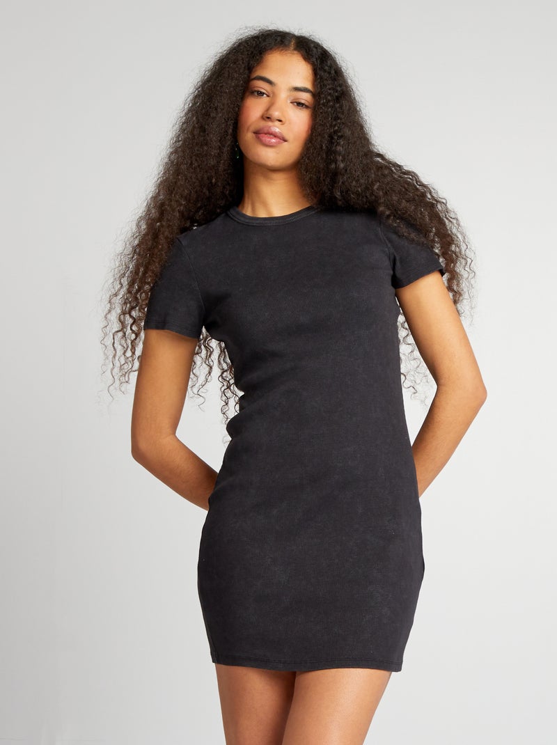 Vestido curto CINZA - Kiabi