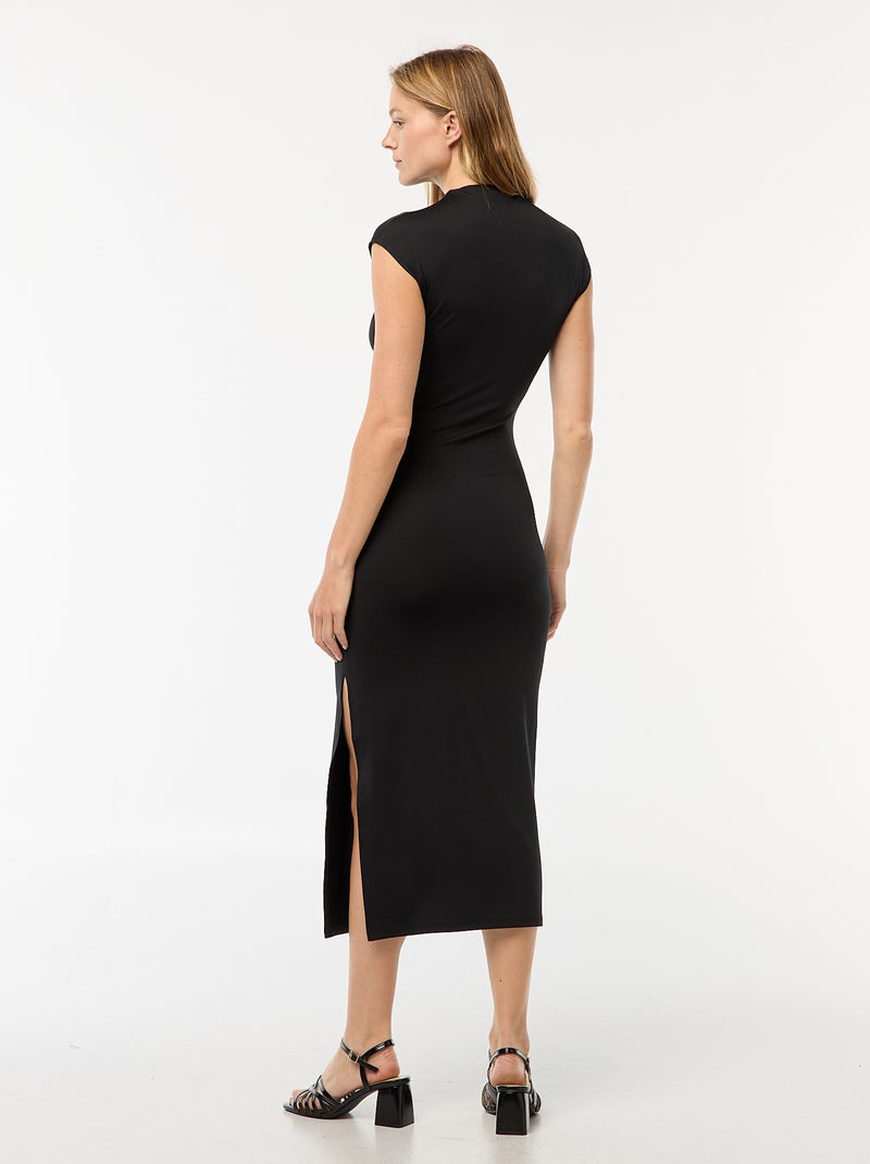Vestido curto colado ao corpo sem mangas Preto - Kiabi