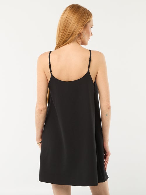 Vestido curto com alças finas ajustáveis e grande laço fantasia - Kiabi