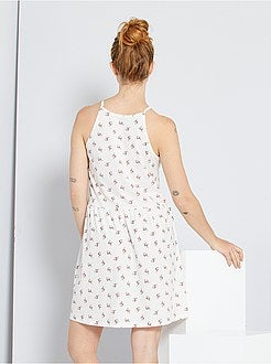 Vestido curto com alças finas - Kiabi