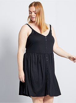 Vestido curto com alças finas - Kiabi