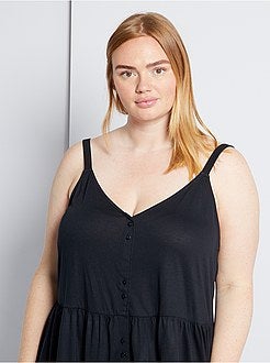 Vestido curto com alças finas - Kiabi