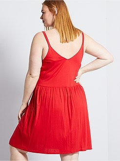 Vestido curto com alças finas - Kiabi