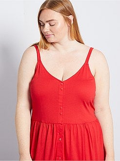 Vestido curto com alças finas - Kiabi