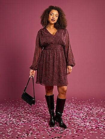 Vestido curto com cinto drapeado