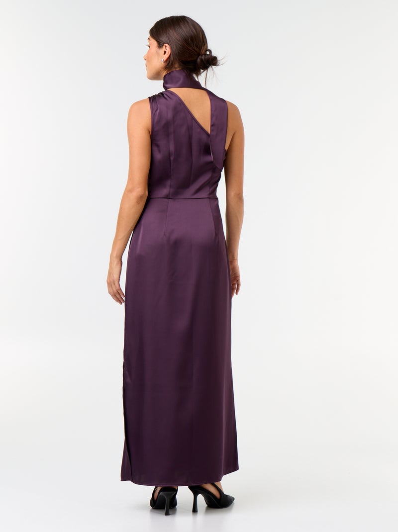 Vestido curto com corte assimétrico Violeta - Kiabi