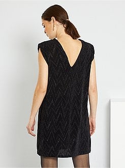 Vestido curto com decote atrás - Kiabi