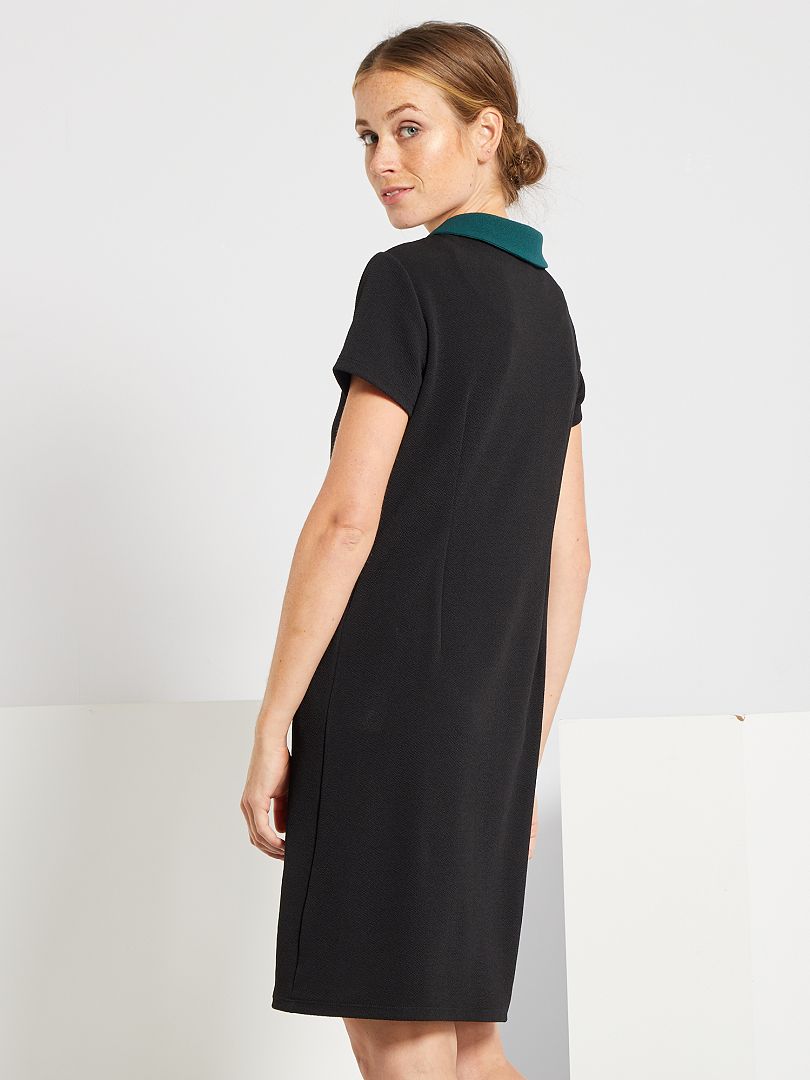 Vestido com botões de fantasia - Preto - Kiabi - 22.00€