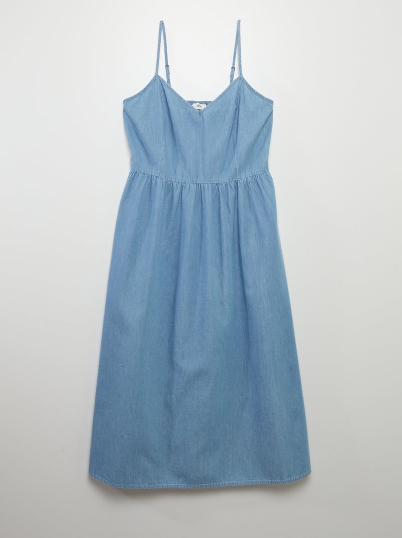Vestido curto com efeito ganga 'JDY' AZUL - Kiabi