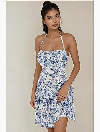 Vestido curto com estampado floral hiccup