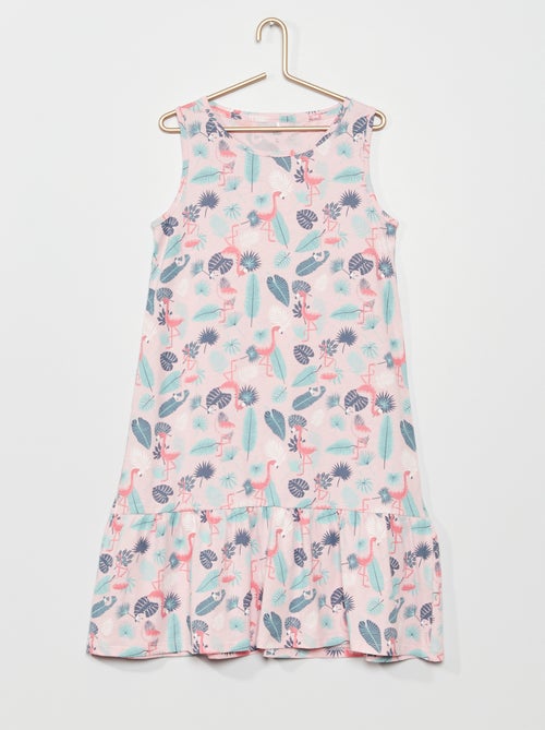Vestido curto com estampado - Kiabi