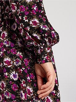 Vestido curto com favos de mel - Kiabi