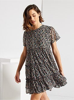 Vestido curto com folhos 'JDY' - Kiabi