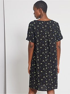 Vestido curto com forma de camisa - Kiabi