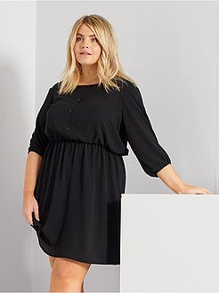 Vestido curto com mangas 3/4 - Kiabi