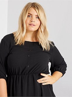 Vestido curto com mangas 3/4 - Kiabi