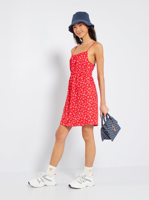 Vestido curto com motivos - Kiabi