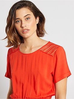 Vestido curto com renda 'JDY' - Kiabi