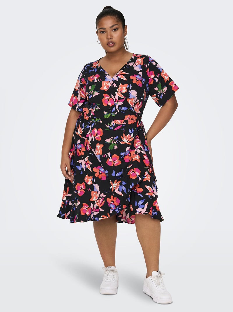 Vestido curto cruzado 'Only' PRETO - Kiabi