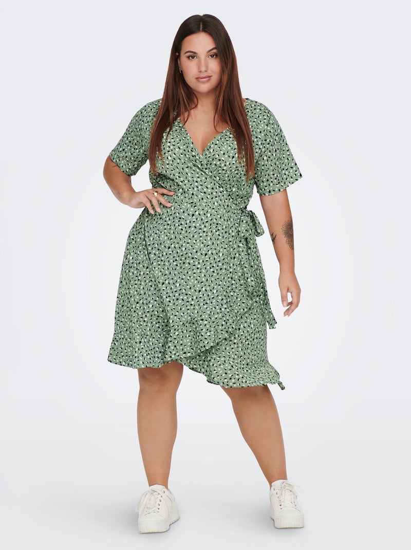 Vestido curto cruzado 'Only' VERDE - Kiabi