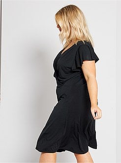 Vestido curto cruzado - Kiabi