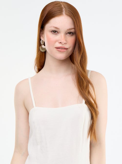 Vestido curto de alças - Kiabi