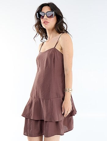 Vestido curto de alças