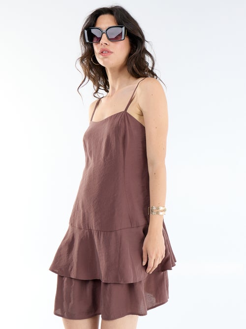 Vestido curto de alças - Kiabi