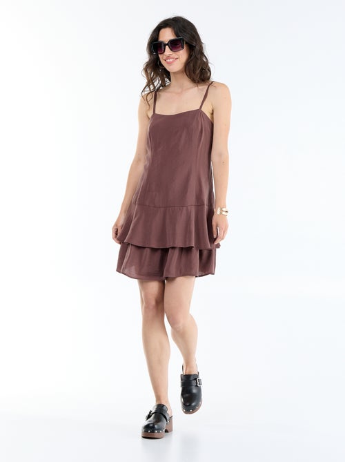 Vestido curto de alças - Kiabi